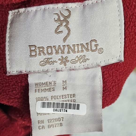 BROWNING | FOR HER FLEECE QUARTER ZIP PULLOVER W\ MICRO SUEDE SHOTGUN PA… - Picture 12 of 13